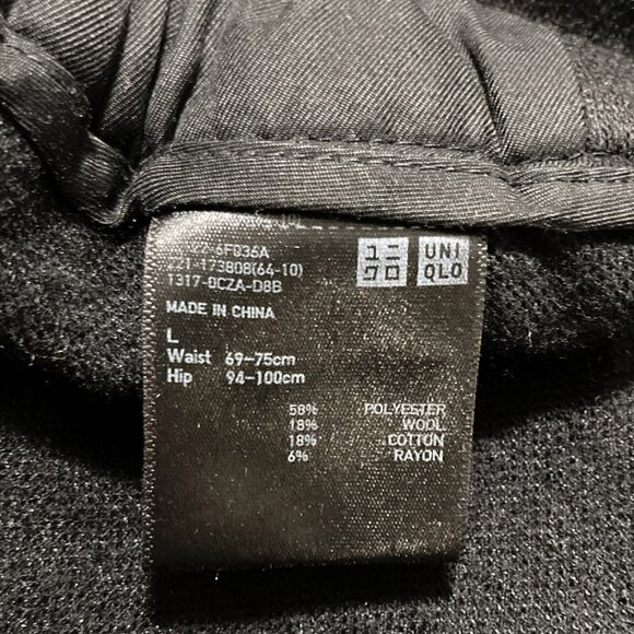 UNIQLO Black wool blend pencil skirt with pockets ~ Corporate goth XS SMALL - Picture 2 of 10